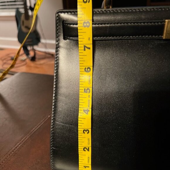 Tory Burch Black Leather Lee Radziwill Handbag - Picture 4 of 5